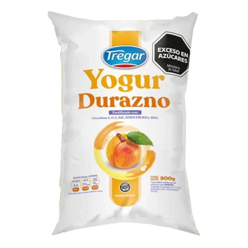 Yogur Sachet Tregar Durazno 1L