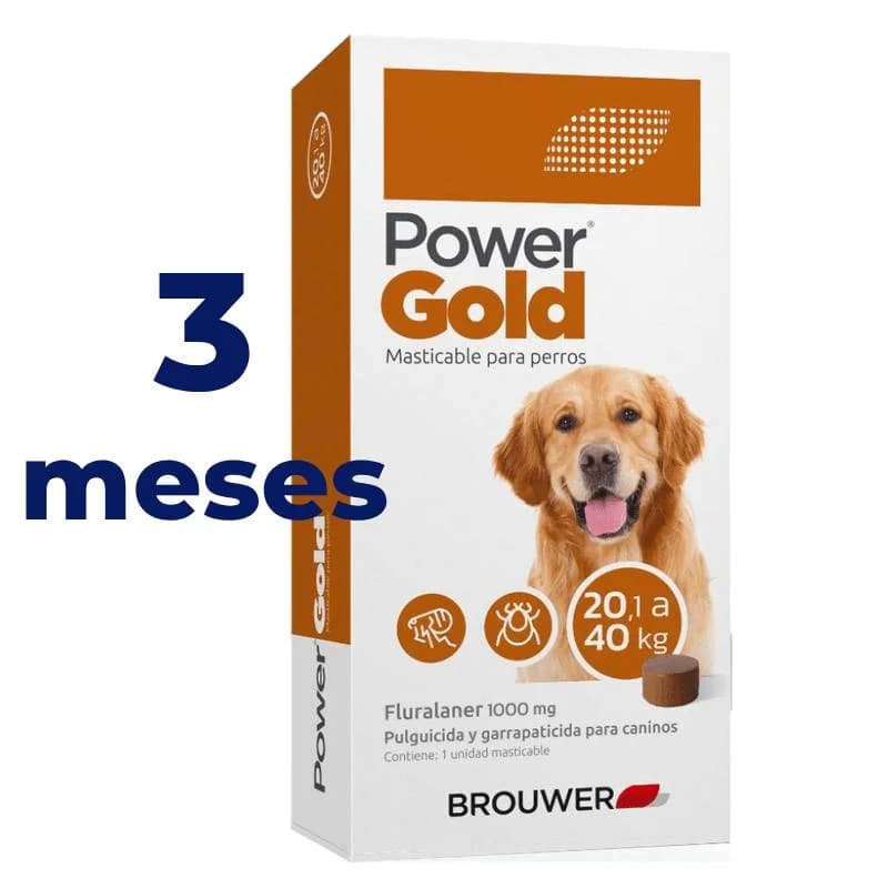 Comprimido POWER GOLD 20.1 a 40 kg 3 meses 1000 mg (Naranja) bocadito