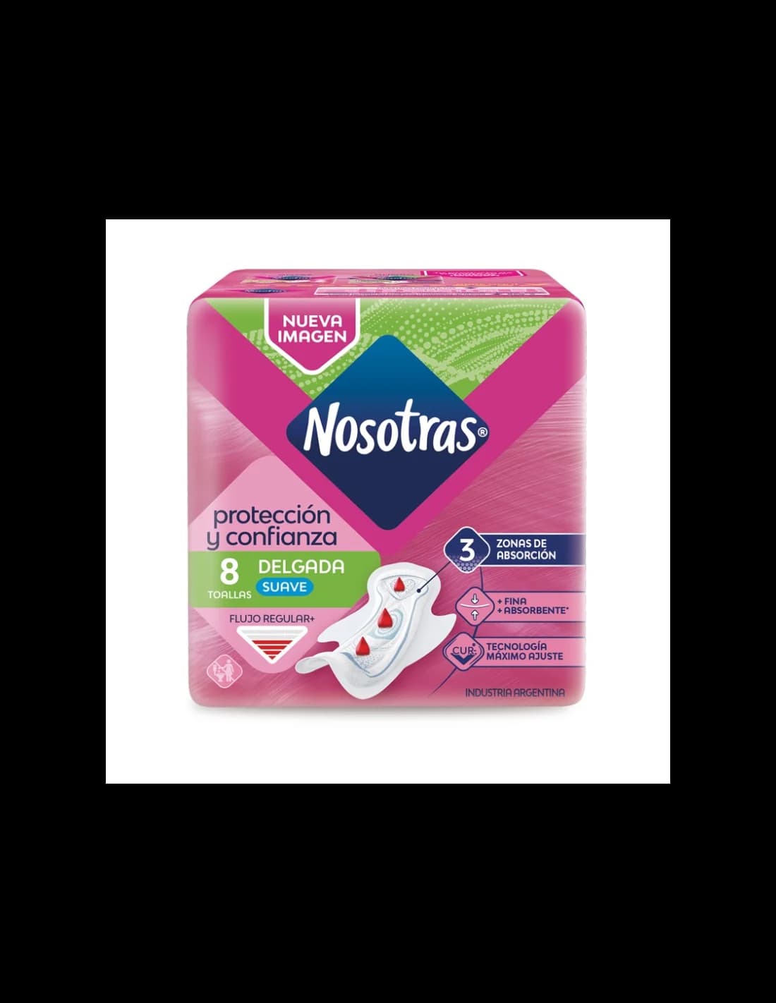 Toallitas Nosotras Delgada suave x8