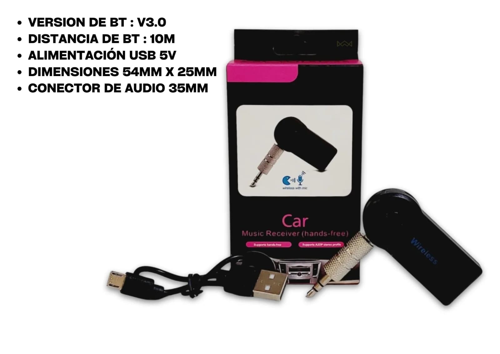 ADAPTADOR BLUETOOH AUTO