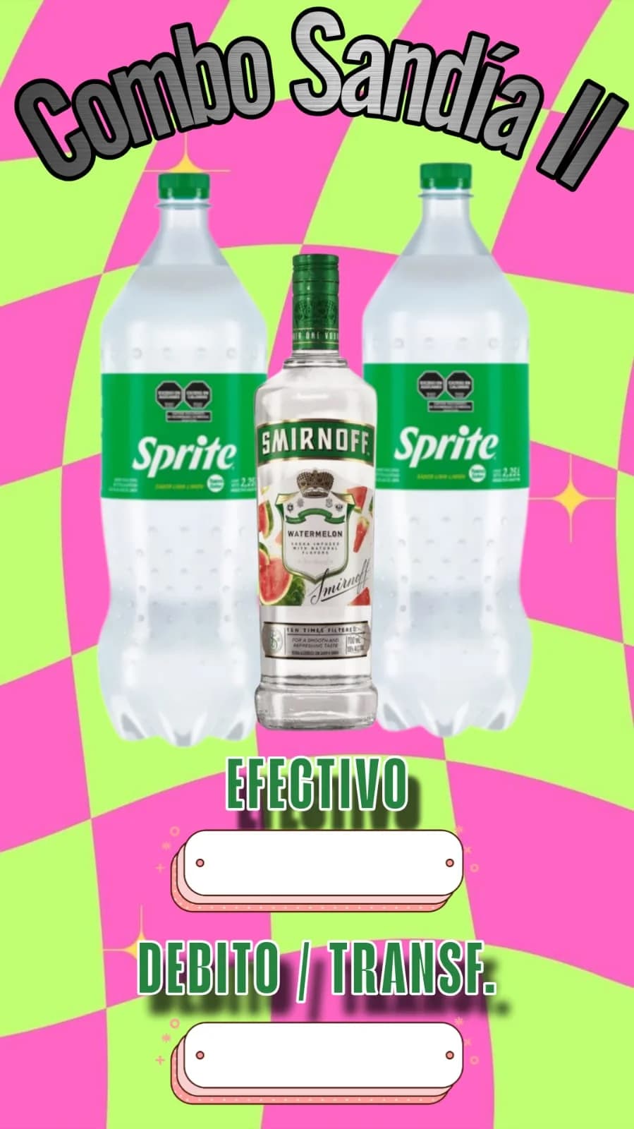 SMIRNOFF SAND�A 750ML + 2 SPRITE 2 25L