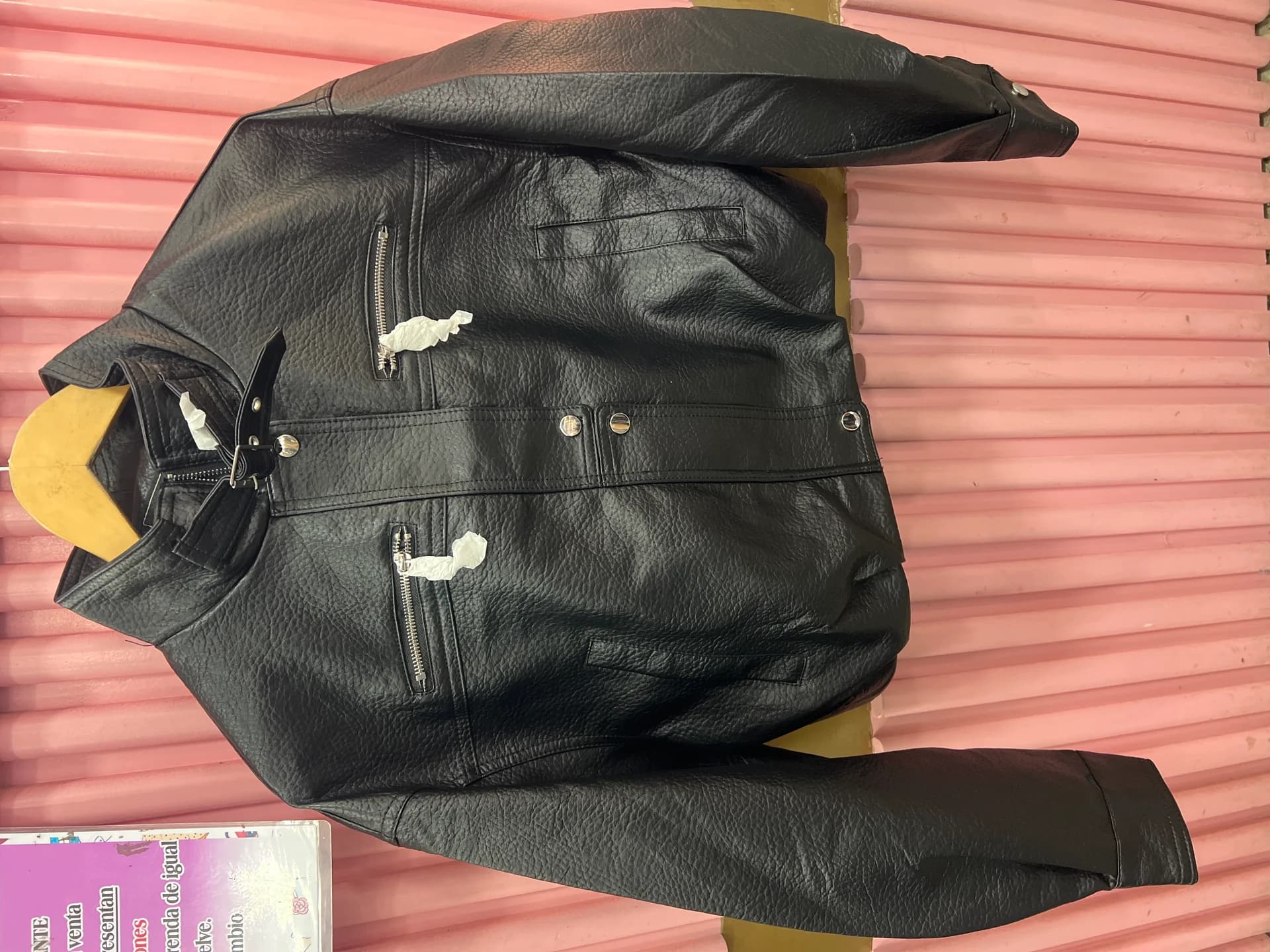Chaqueta de cuero bomber