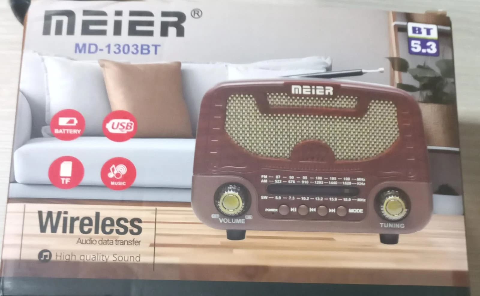 RADIO VINTAGE MEIR (MD-130BT)