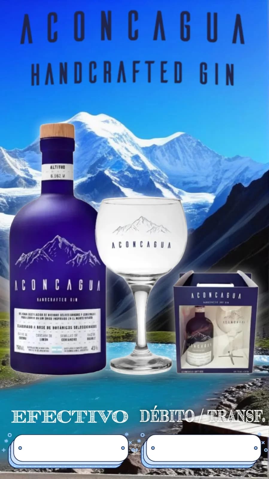 GIN ACONCAGUA CON COPA 750ML