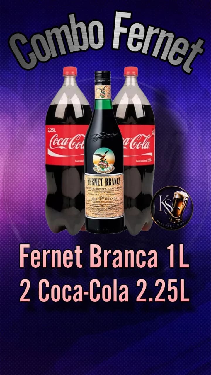 FERNET BRANCA 1L + 2 COCA 2 25L