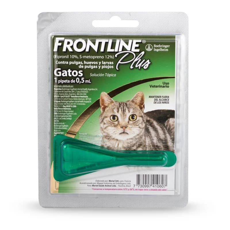 Pipeta Frontline PLUS GATO VERDE