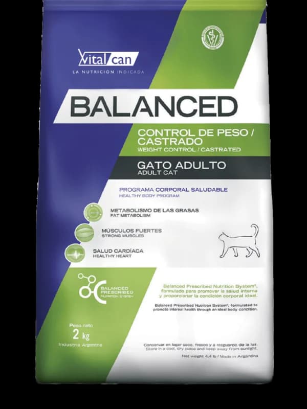VITAL CAN BALANCED GATO CTRL. PESO/CSTRDO. X 7,5 KG.
