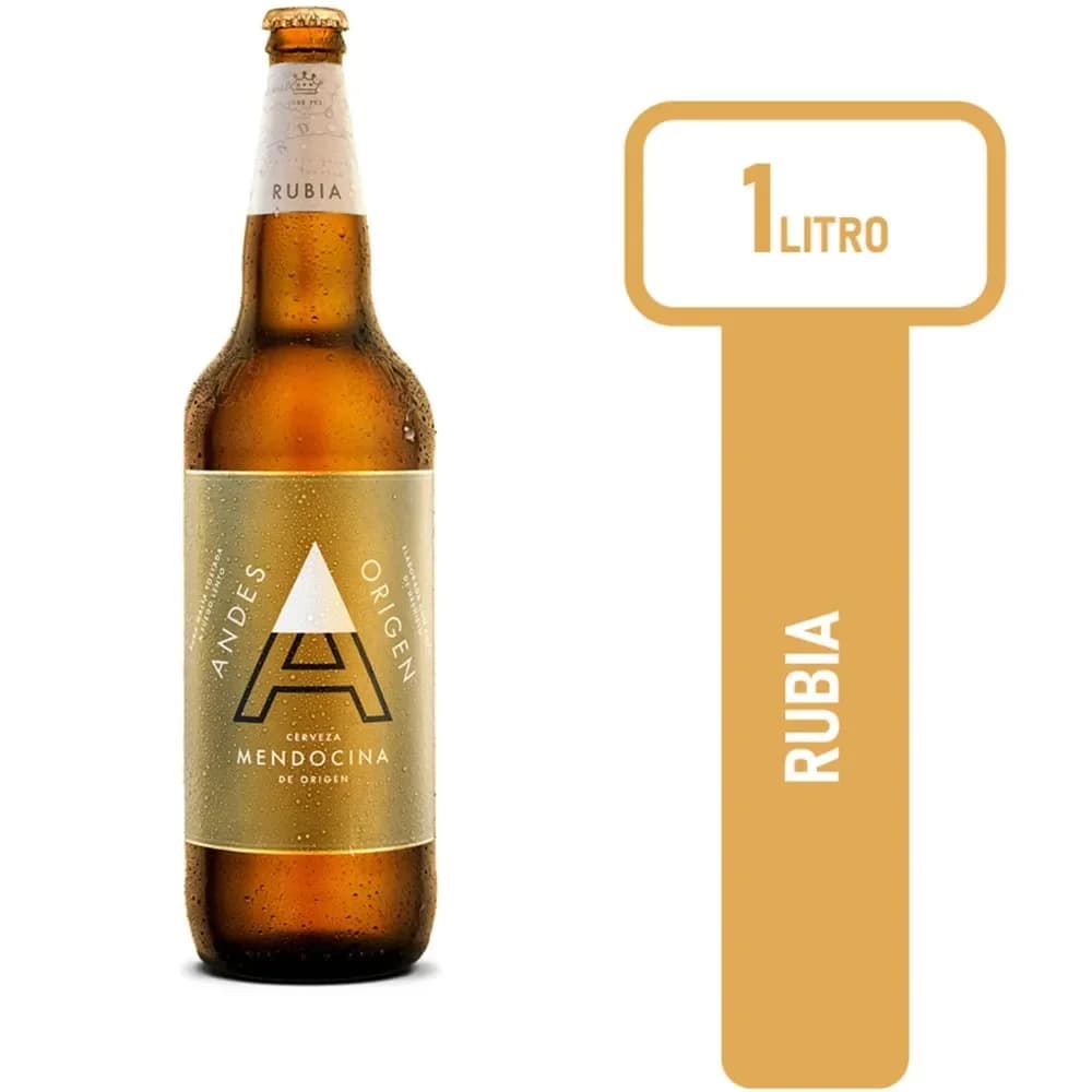 Cerveza Andes Mendocina Rubia 1L
