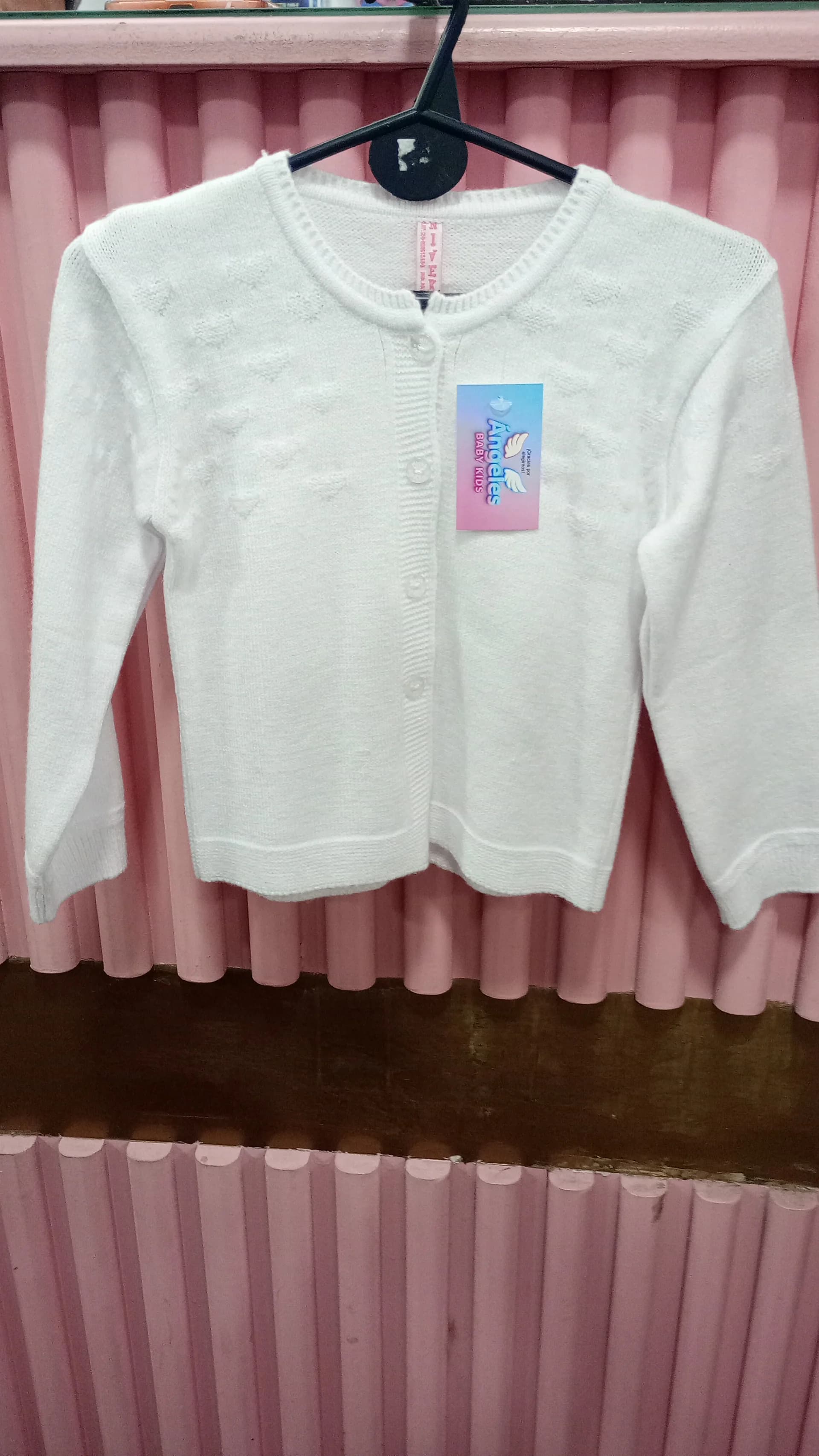 CAMPERA TEJIDA BLANCA NIÑA