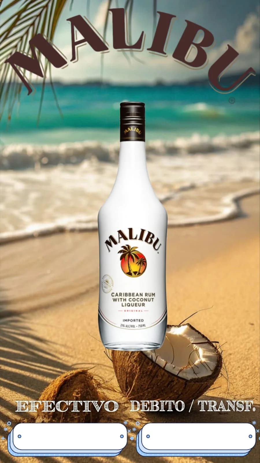 RON MALIBU 750ML