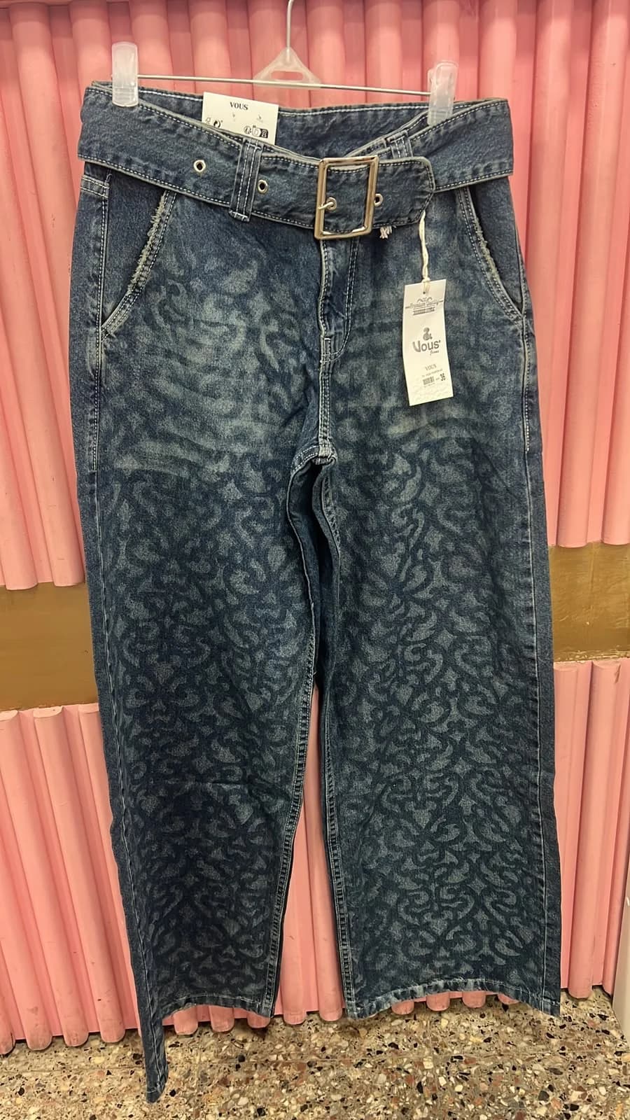 JEANS AZUL CON CINTO