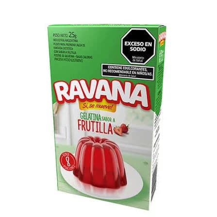 Gelatina Ravana Frutilla Dietetica sin azucar