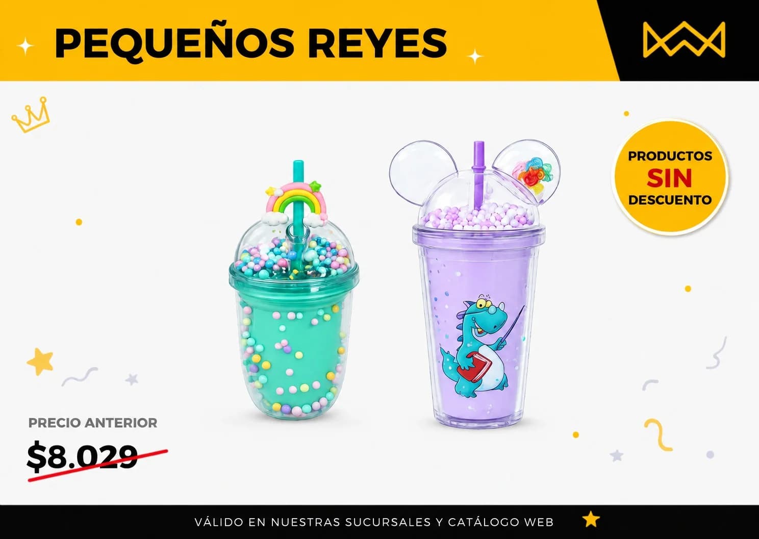 VASO INFANTIL ARCOIRIS C/ SORBETE
