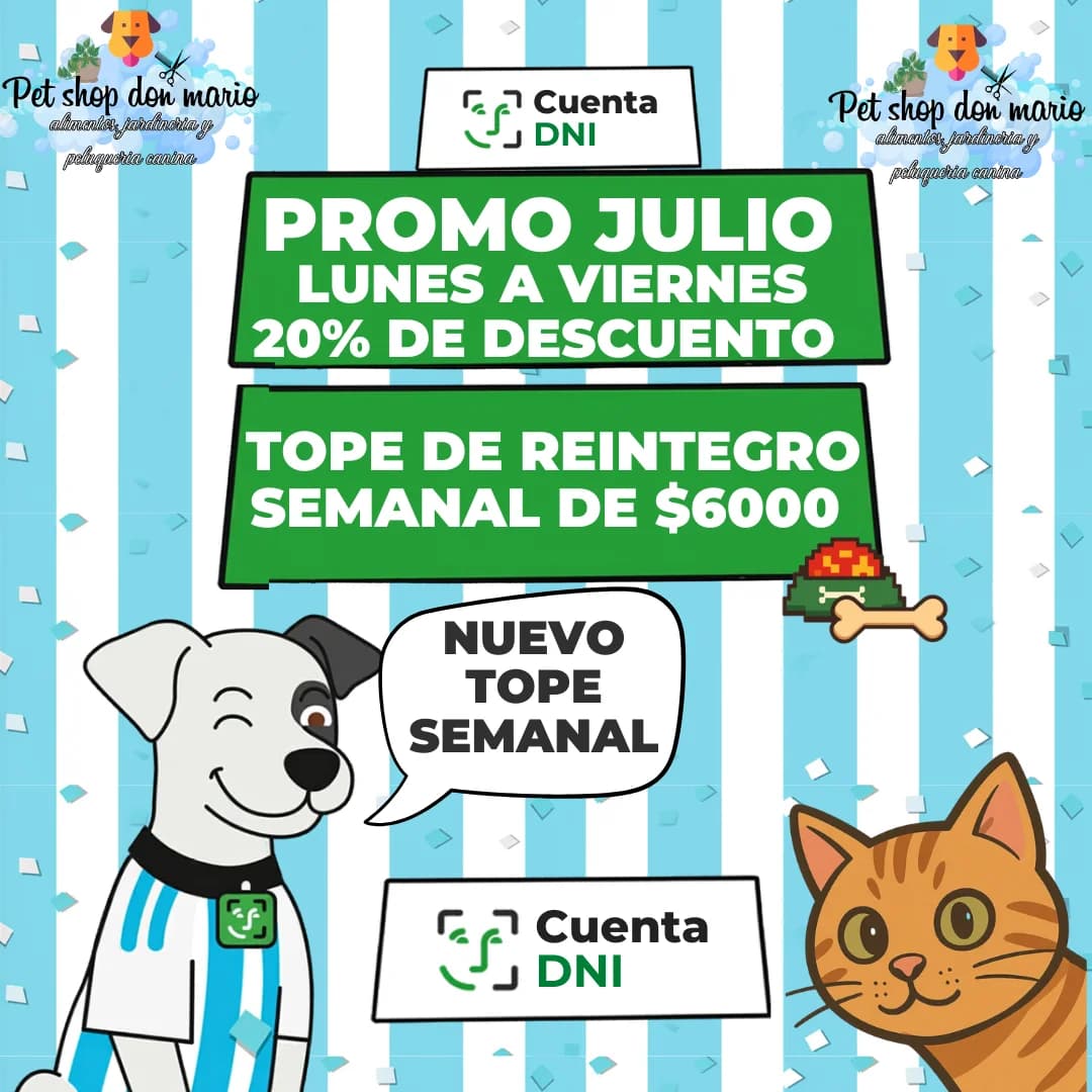 20% OFF CON CUENTA DNI