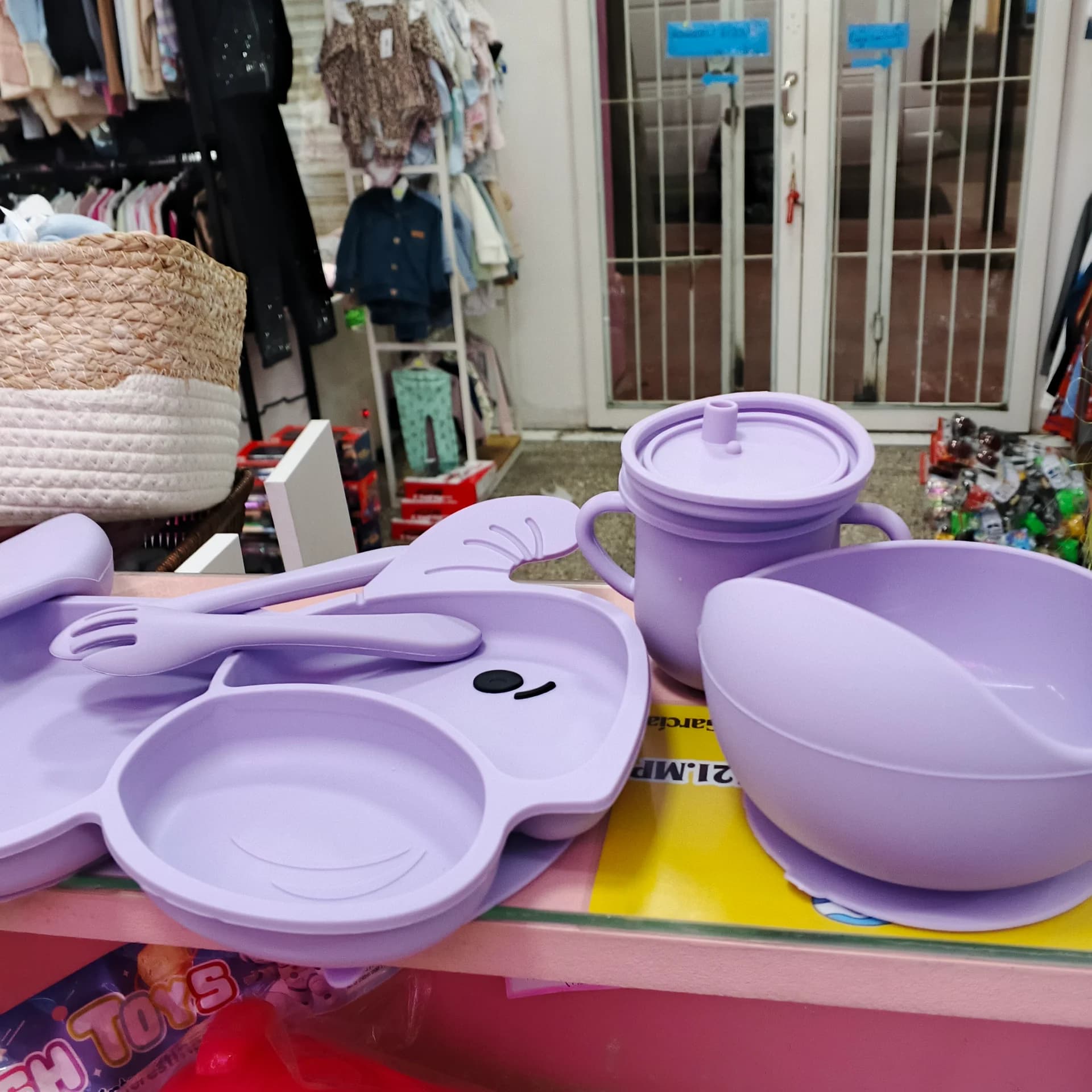 SET DE UTENCILIOS DE GOMA BEBE