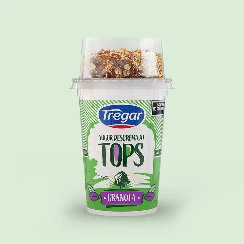 Yogur Tregar Tops descremado con granola 155g