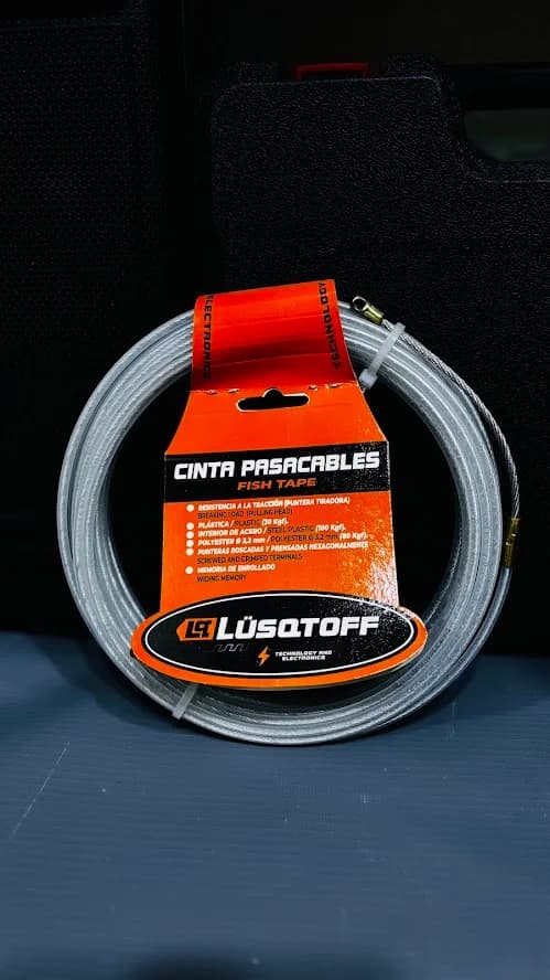 Cinta pasacable alma de acero 4mm x 10m Lusqtoff