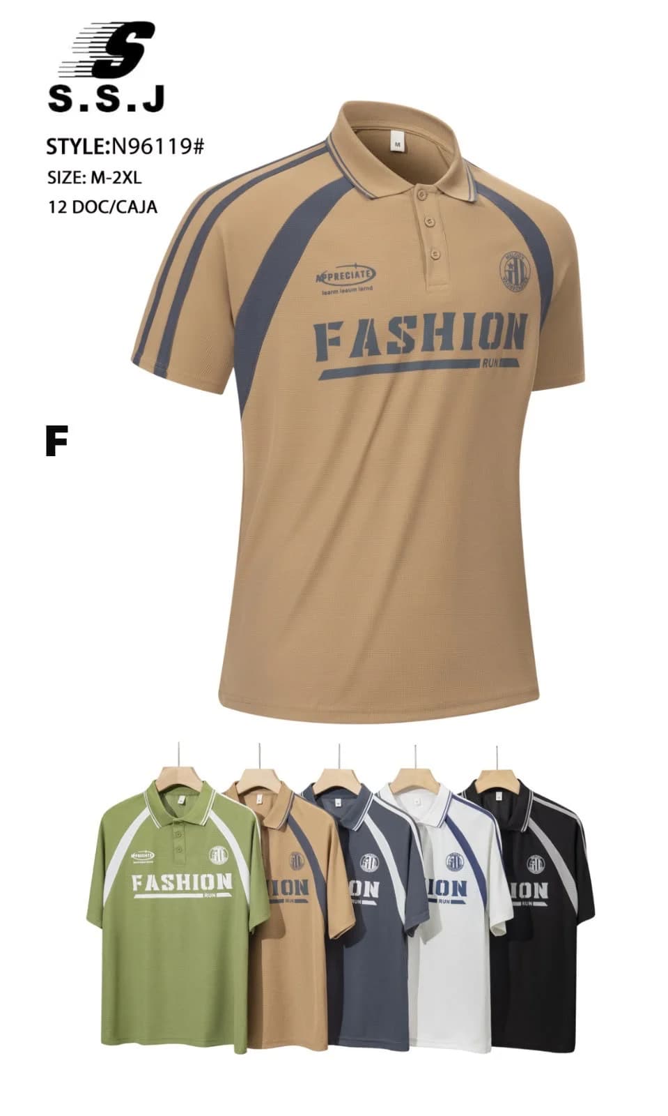 CHAMBA FASHION LICRA HOMBRE 6119