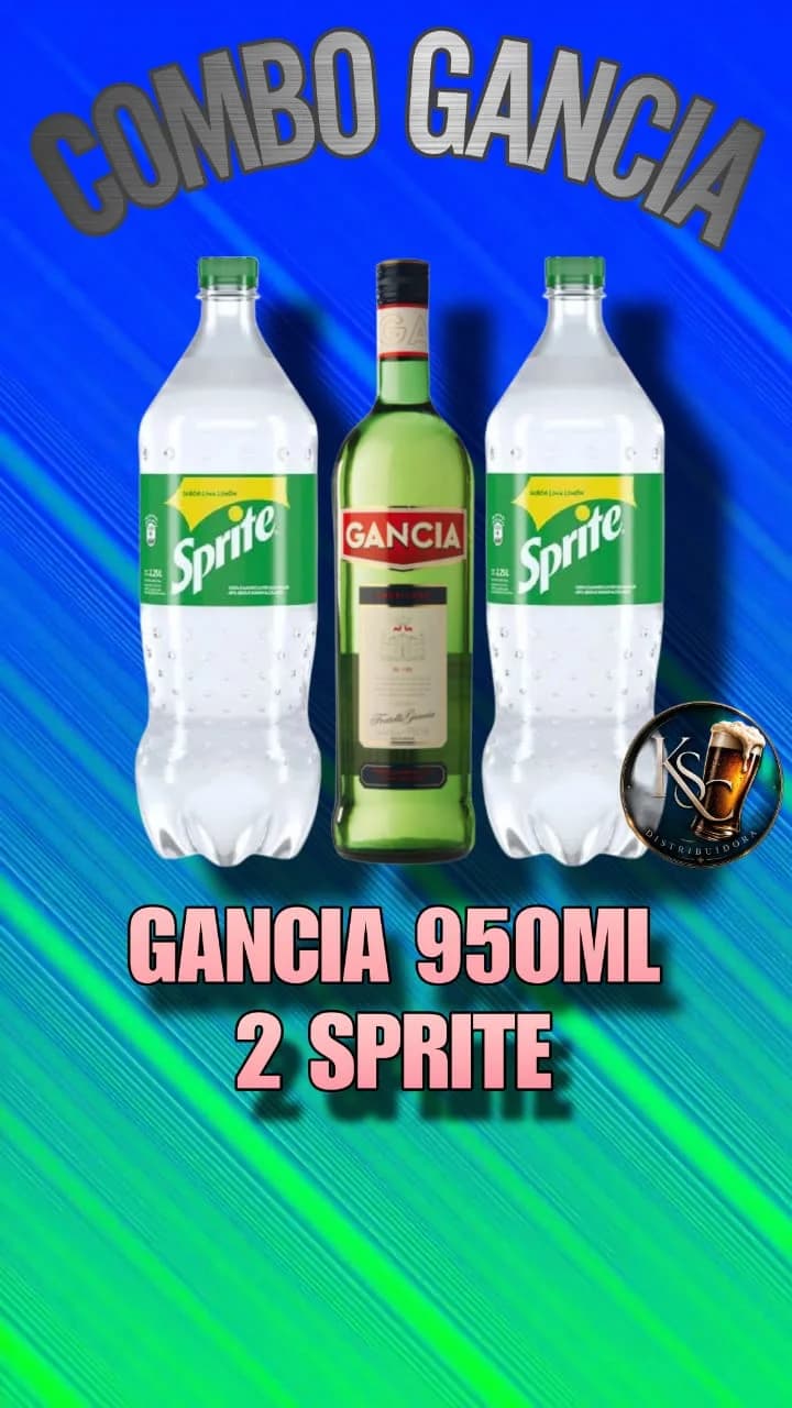 GANCIA 950ML + 2 SPRITE 2 25L