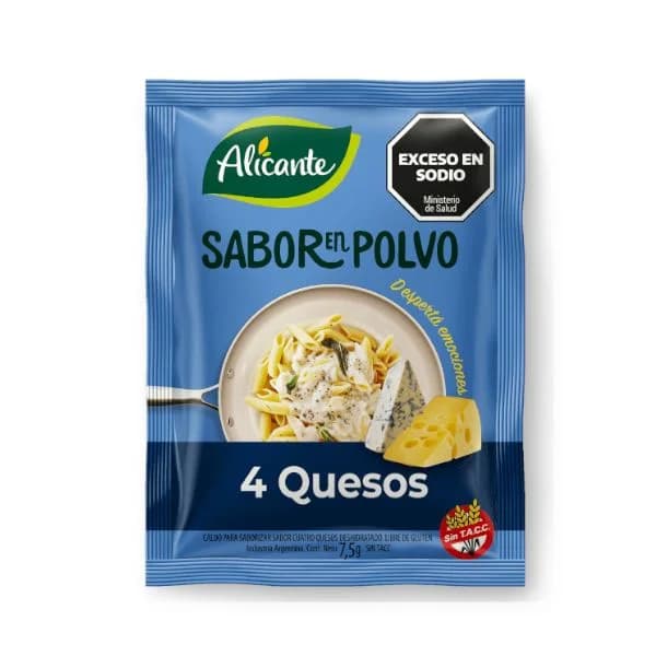 Sabores en polvo 4 quesos