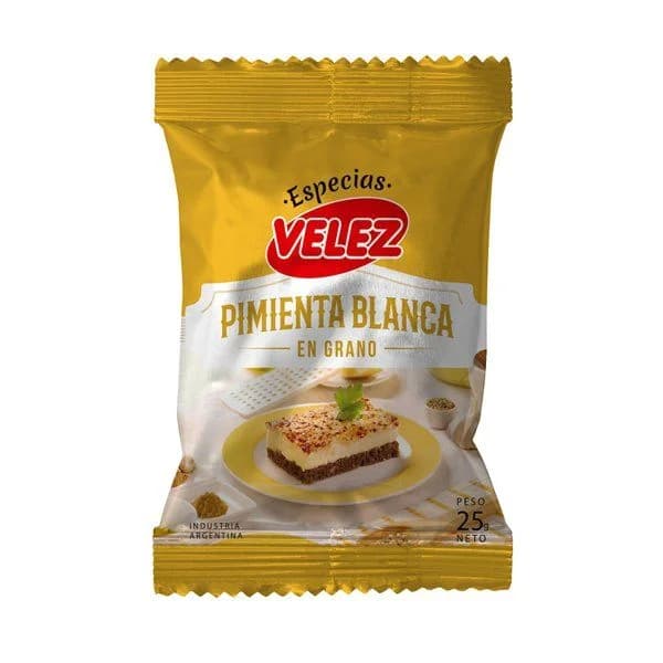Condimento Pimienta Blanca Velez 25g