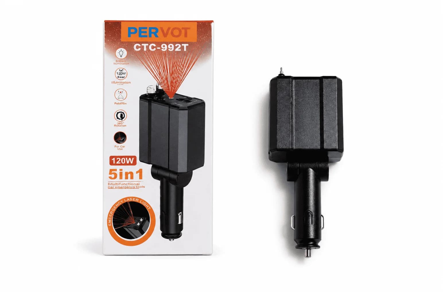 CARGADOR P/ AUTO 5 EN 1 C/PROYECTOR