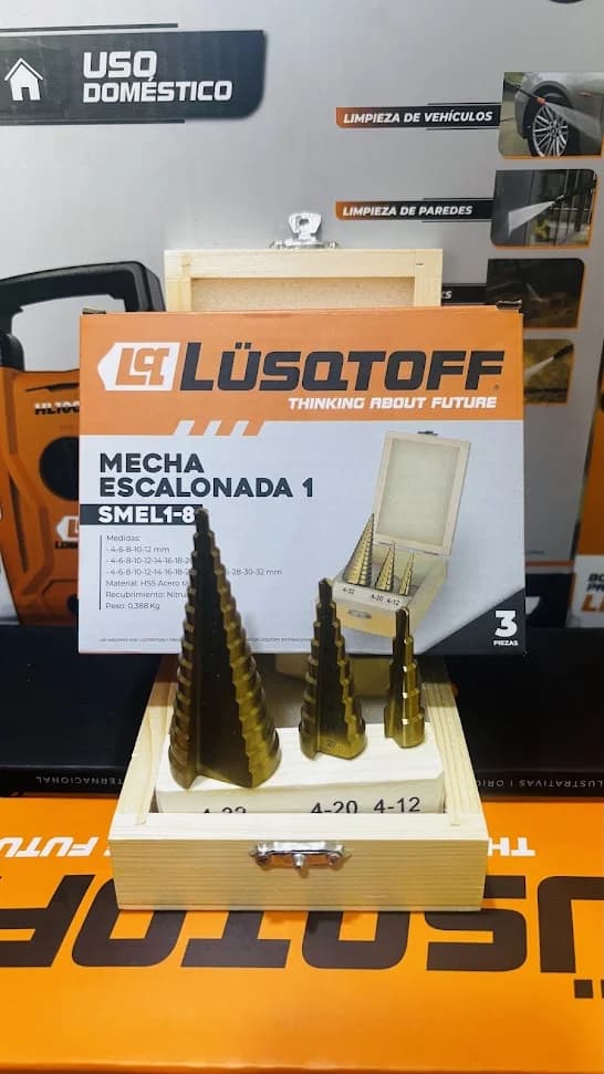 Set 3 mechas escalonadas 4-32mm Lusqtoff