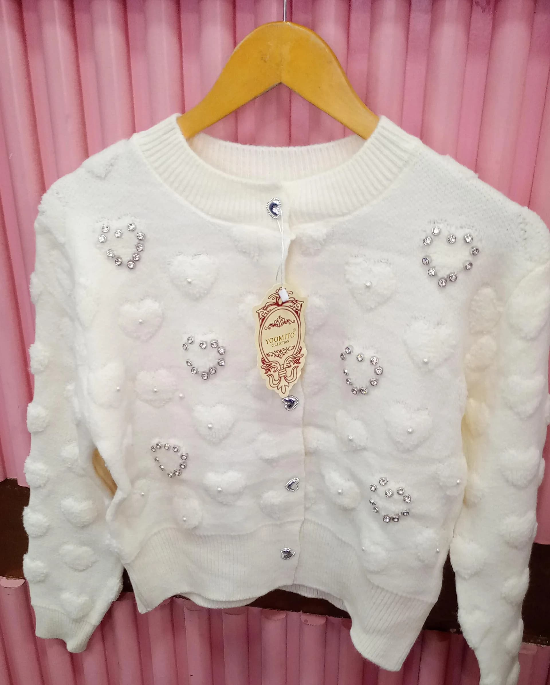 CAMPERA DAMA TEJIDA CON STRASS
