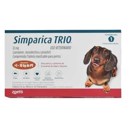Comprimido Simparica TRIO 12mg (5-10 KG) NARANJA