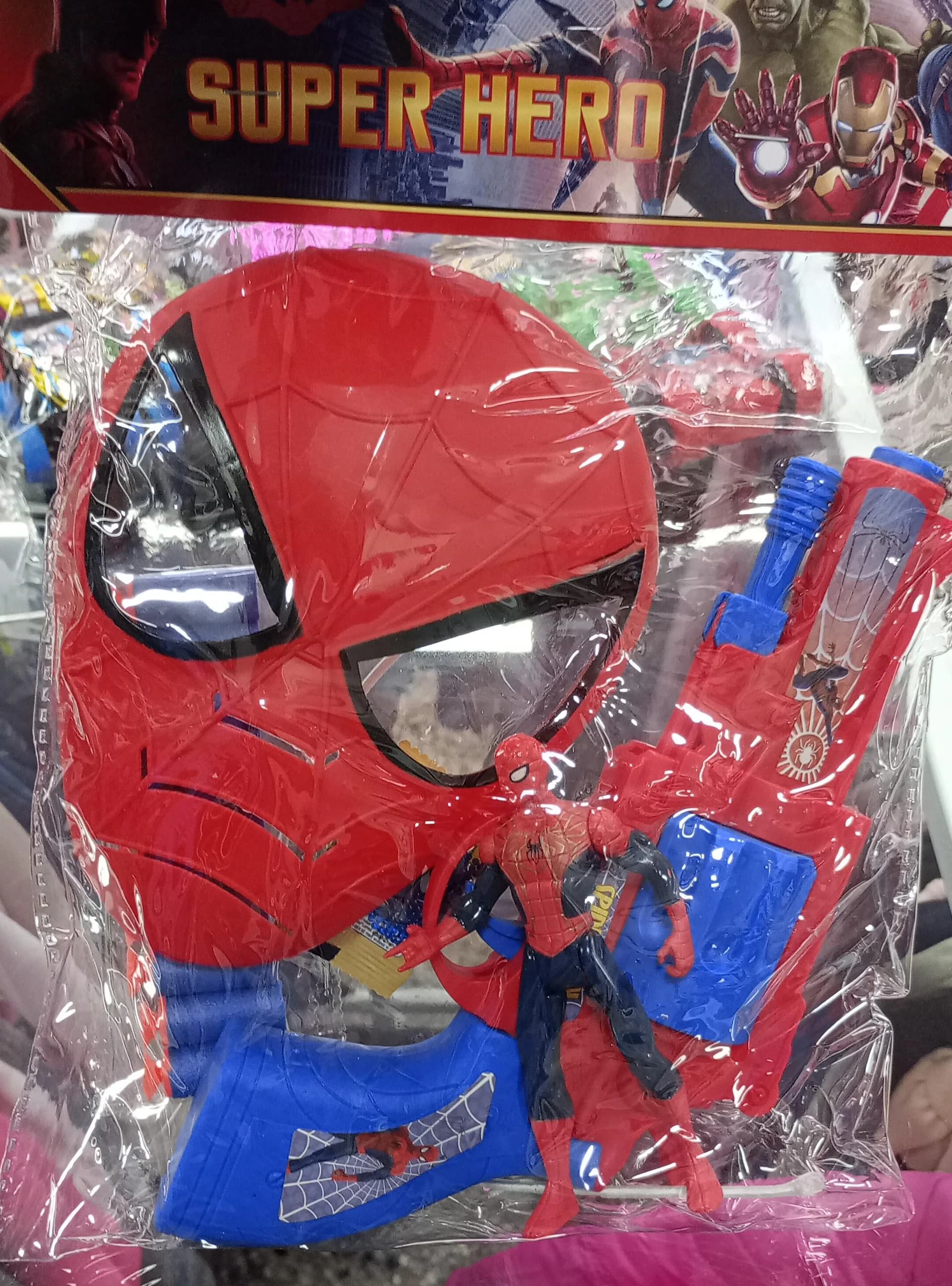 SET HOMBRE ARAÑA MÁSCARA
