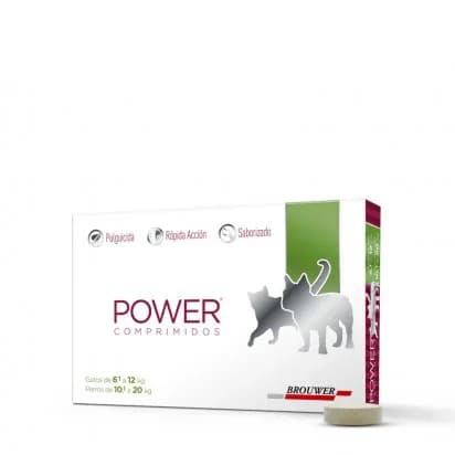 COMPRIMIDO POWER PULGAS PERRO 10-20KG GATOS HASTA 12KG