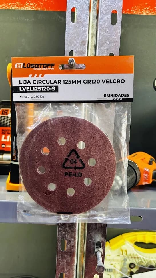 Lija con velcro grano 120 Lusqtoff x6u