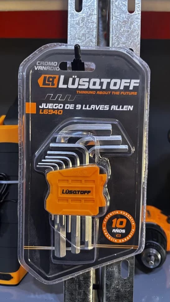Juego de 9 llaves allen 1,5 a 10mm Lusqtoff