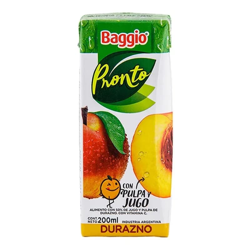 Jugo Baggio Durazno 200ml