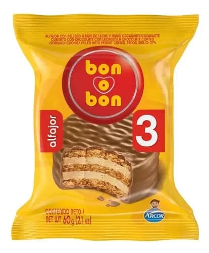 Alfajor Bonobon negro x3