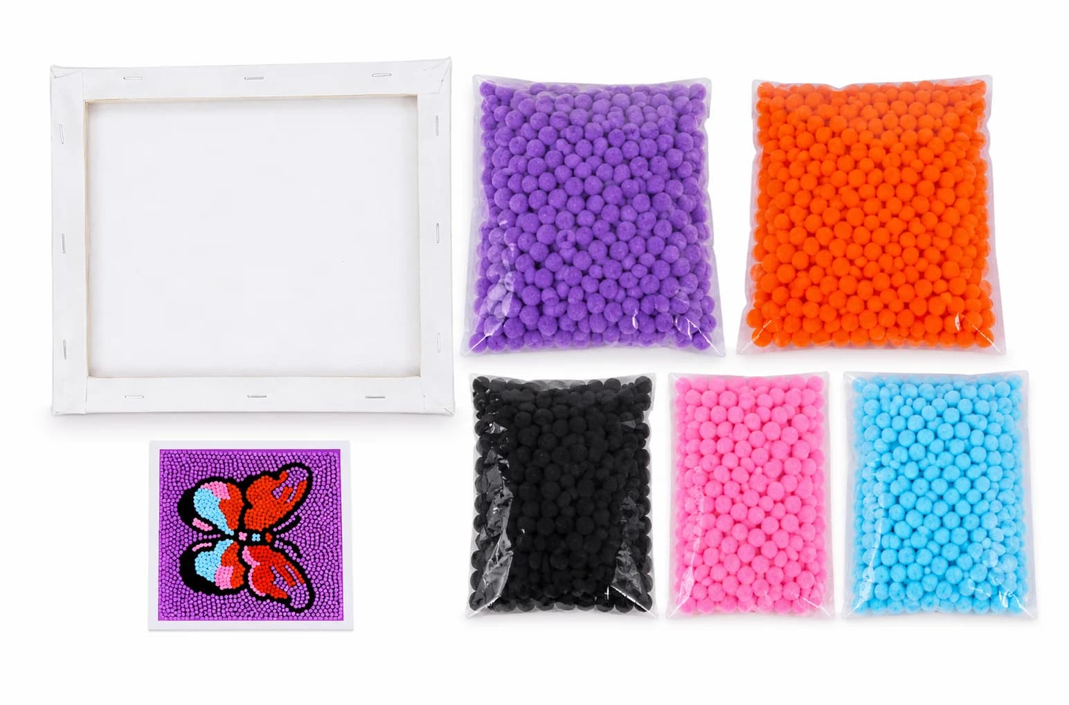 CUADRO PINTURA DIY POM POM