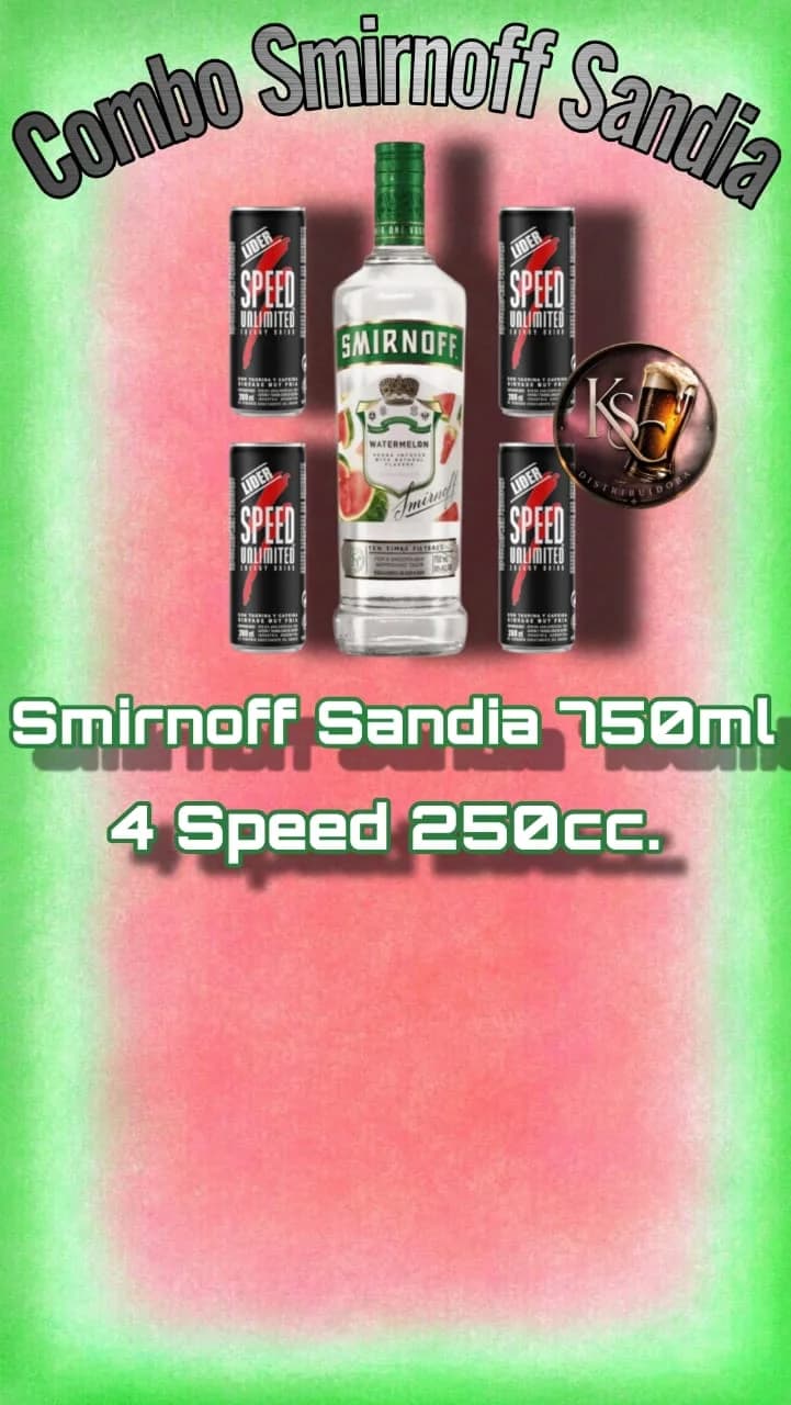 SMIRNOFF SAND�A 750ML + 4 SPEED 250ML