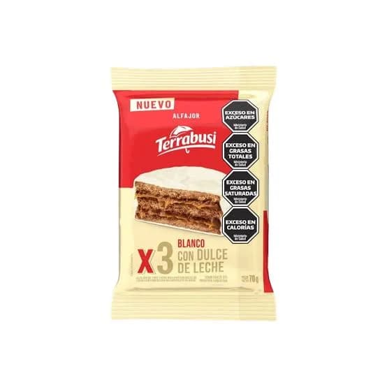 Alfajor Terrabusi Blanco Dulce de leche