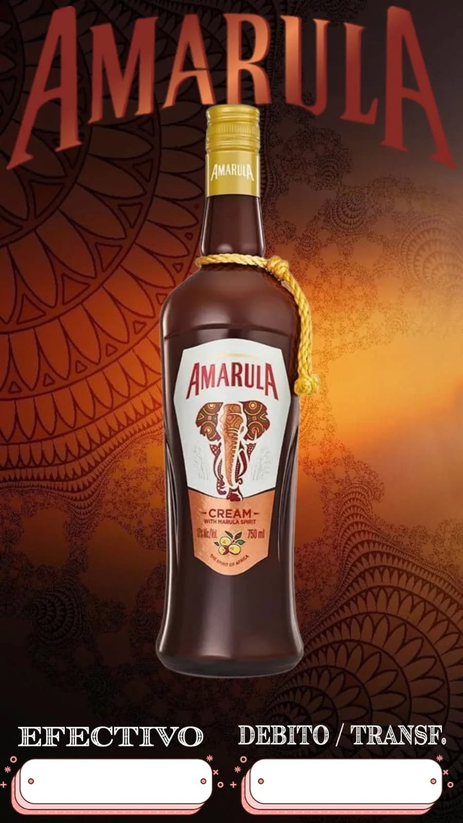 AMARULA 750ML