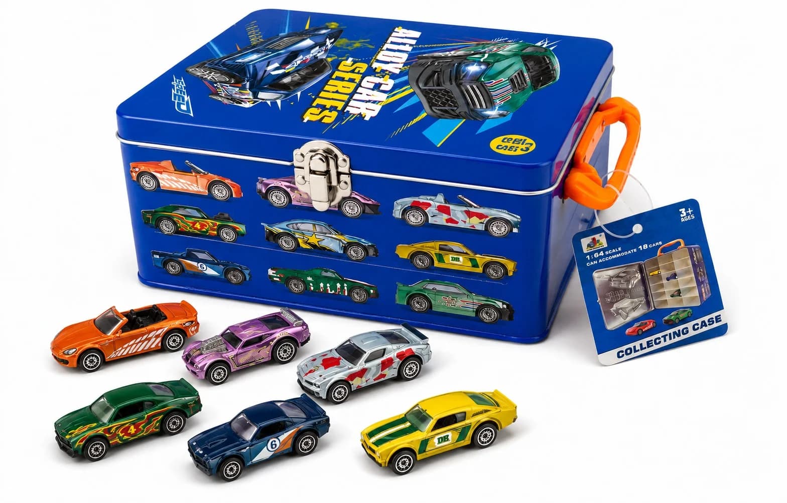 VALIJA AUTOS SURTIDOS( X6) - CAJA METAL
