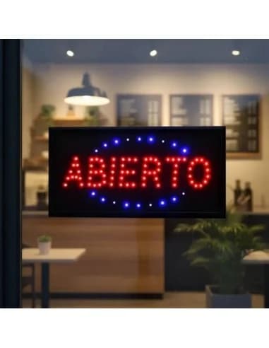 CARTEL LUMINOSO "ABIERTO"