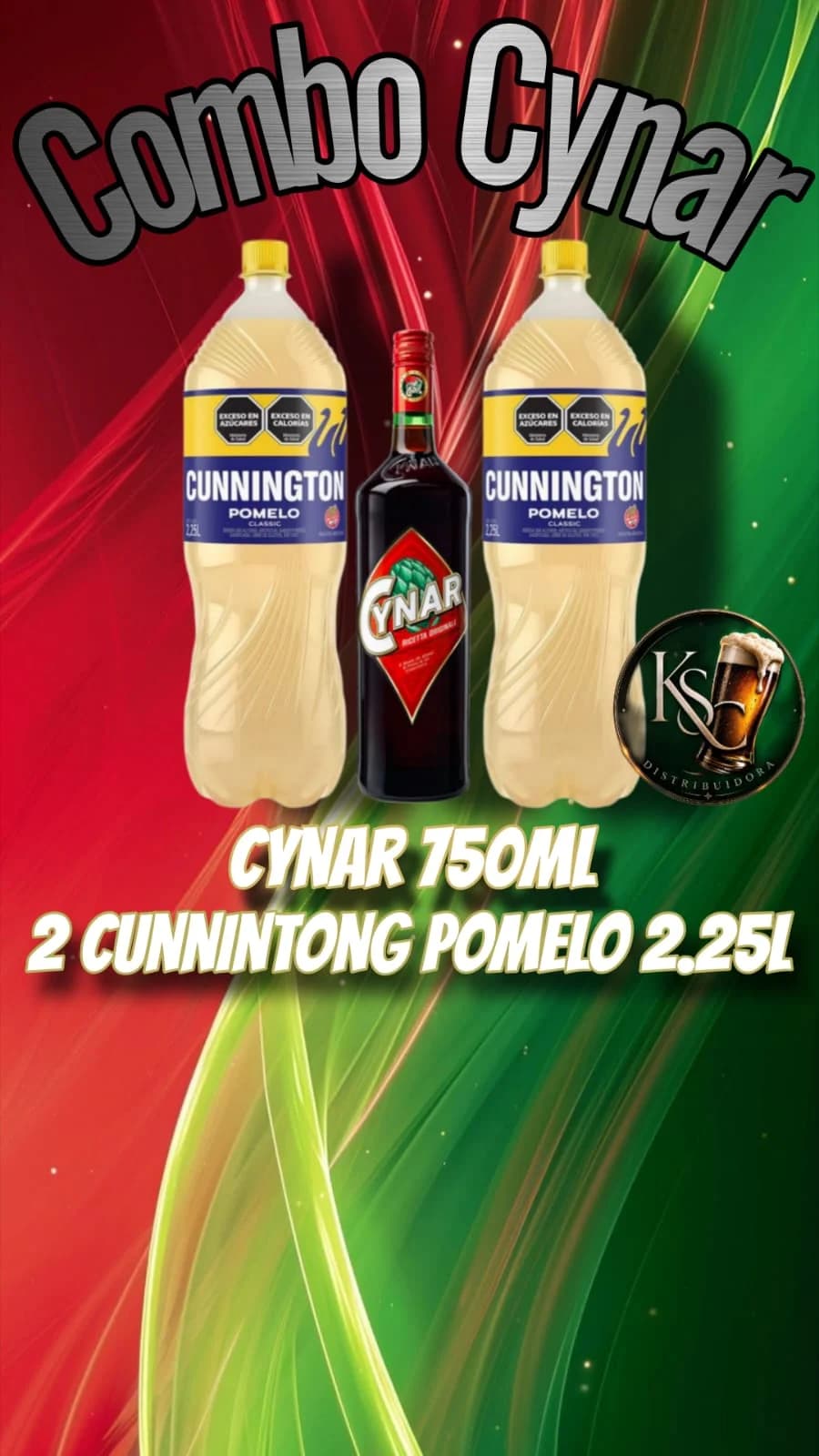 CYNAR 750ML + 2 POMELO CUNNINGTON