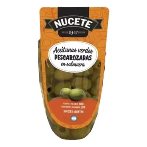 NUCETE ACEITUNAS VERDES DESCAROZADAS 300G