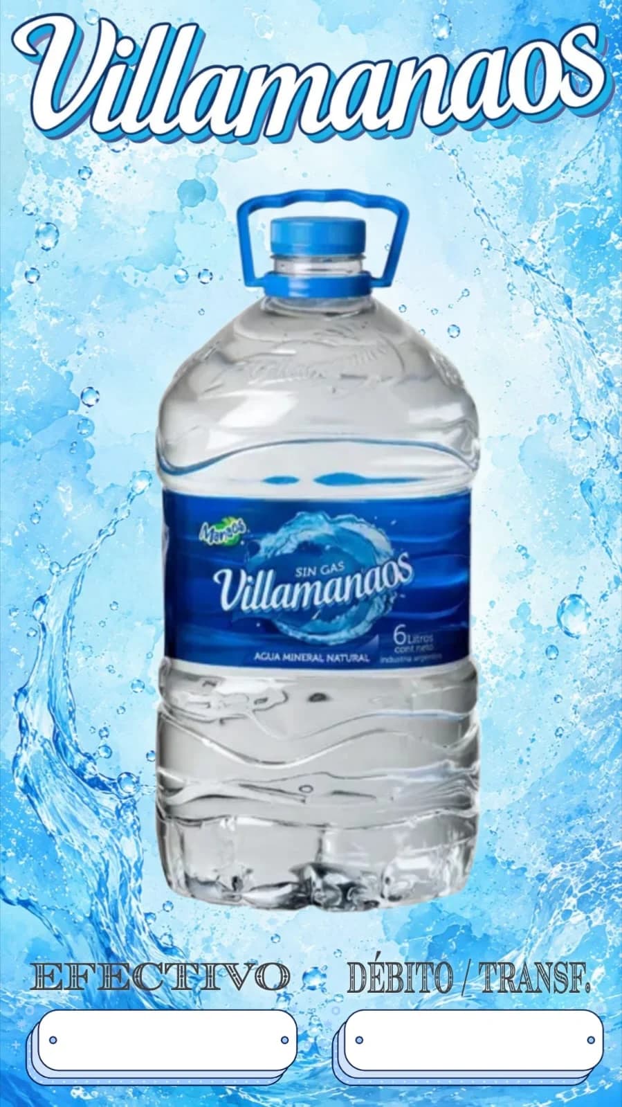 BID�N AGUA VILLA MANAOS 6L