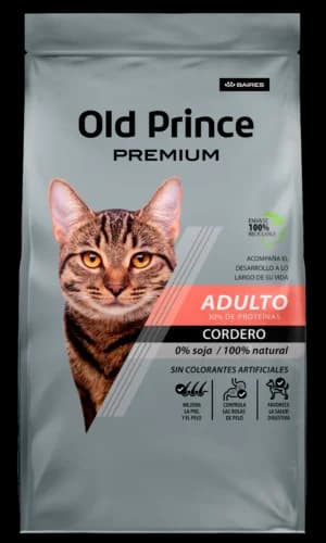 OLD PRINCE PREMIUM GATO ADULTO CORDERO Y ARROZ  7,5 kg