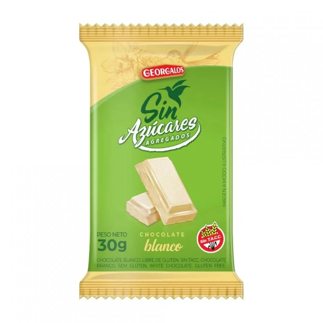 Chocolate Blanco Sin Azucares Georgalos