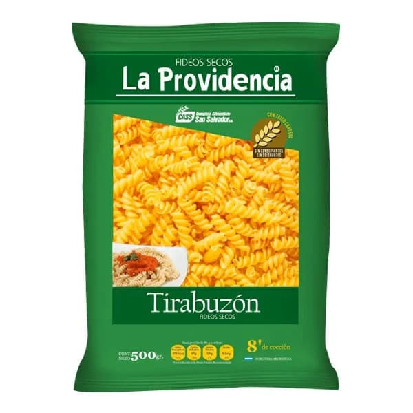 Fideos La Providencia Tirabuzon