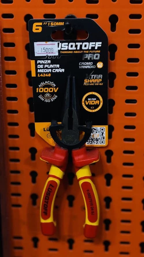 Pinza punta 6" aislacion 1000v Lusqtoff