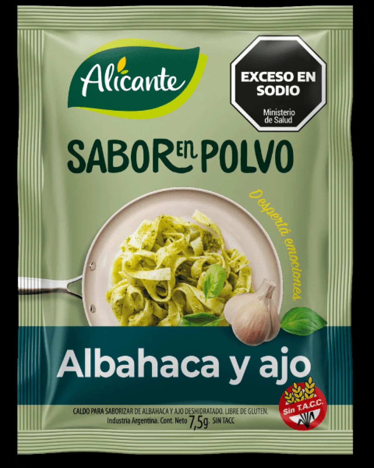 Sabor en polvo albahaca y ajo