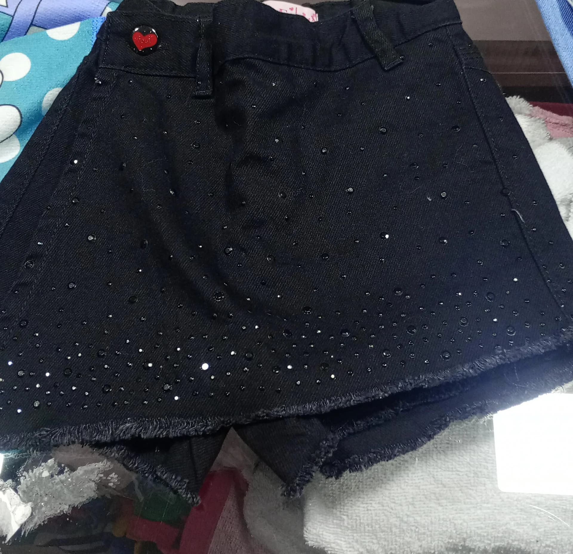 FALDA PANTALÓN NEGRA BRILLO LIQUIDACION